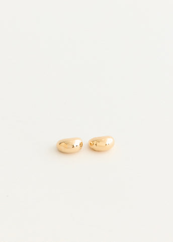 Gold Chunky Dome Hoop Earrings