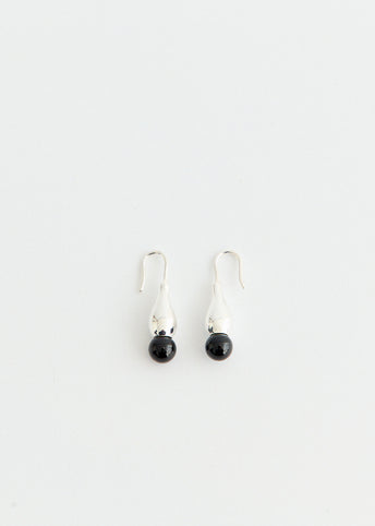 Silver Floral Droplet Earrings