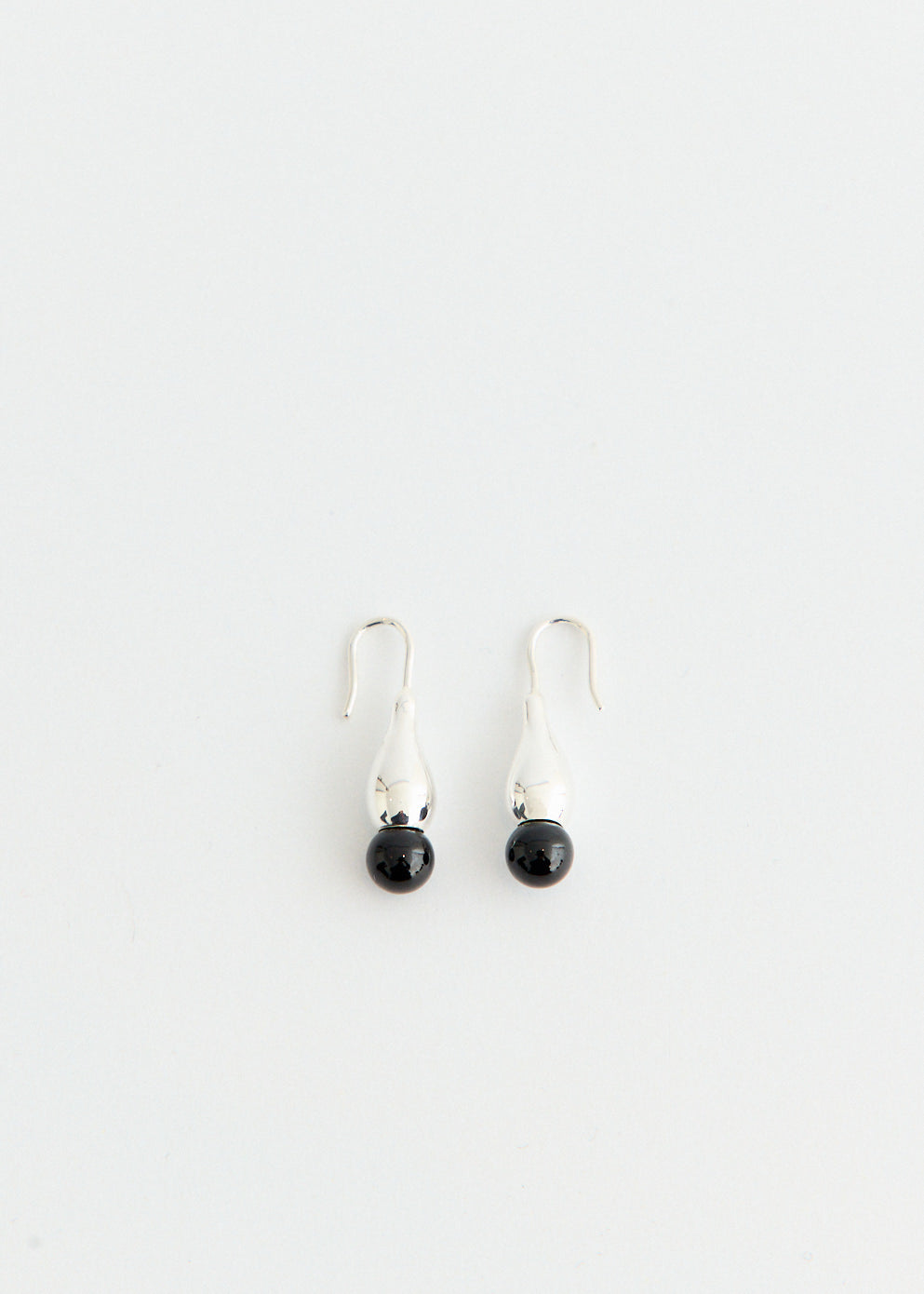 Silver Floral Droplet Earrings