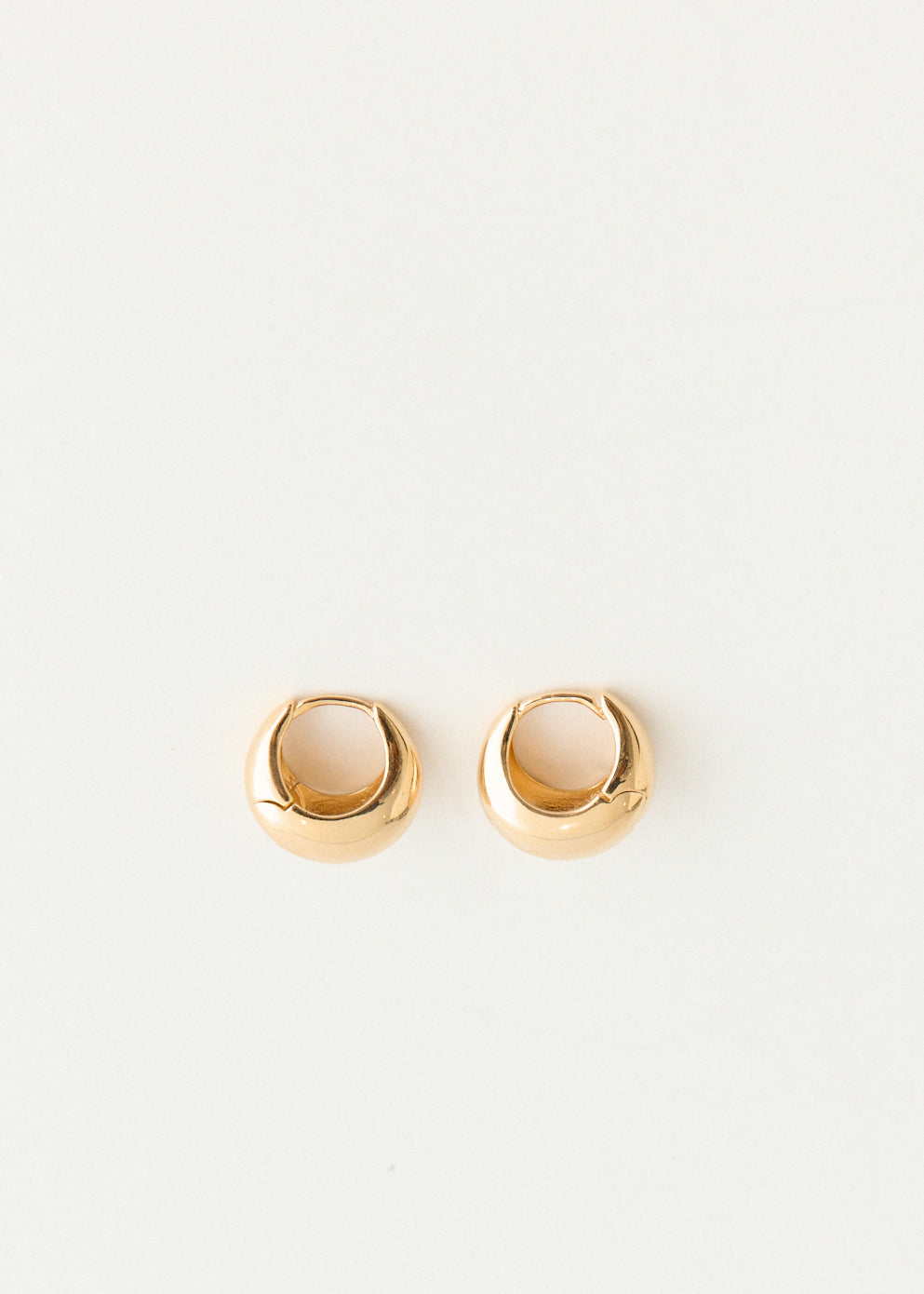 Gold Chunky Dome Hoop Earrings