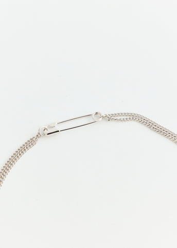 Safety Pin Chain Layered Necklace
