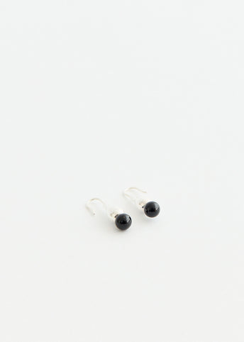 Silver Floral Droplet Earrings