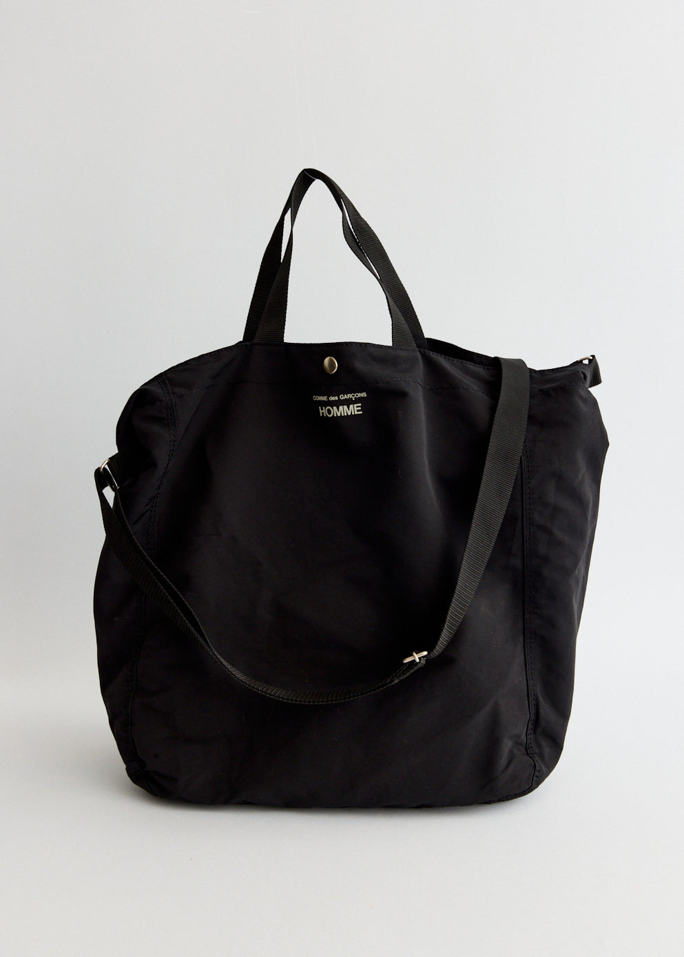 Comme Des Garcons Homme Cotton Nylon Grosgrain Tote Bags