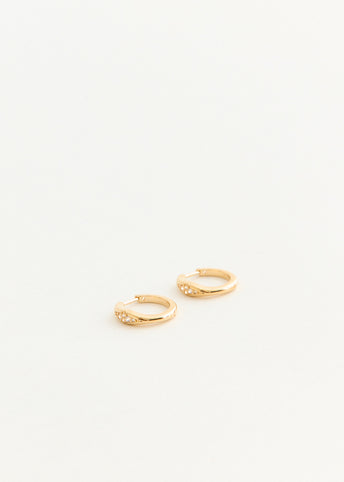 Crystal Cluster Hoop Earrings
