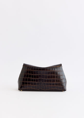 T-Lock Croco-Embossed Clutch