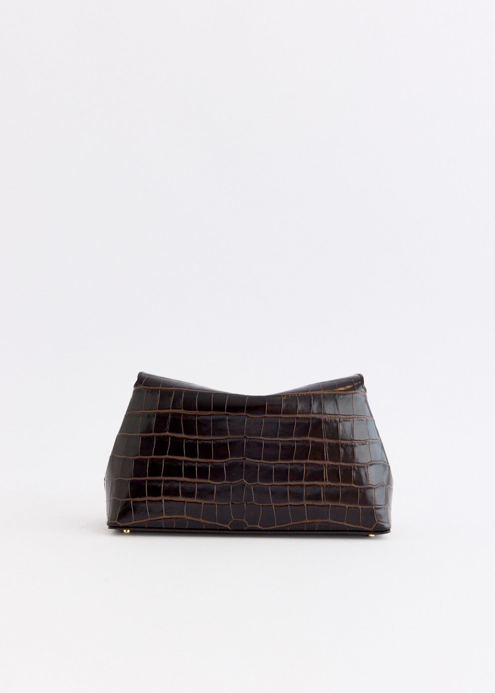 T-Lock Croco-Embossed Clutch