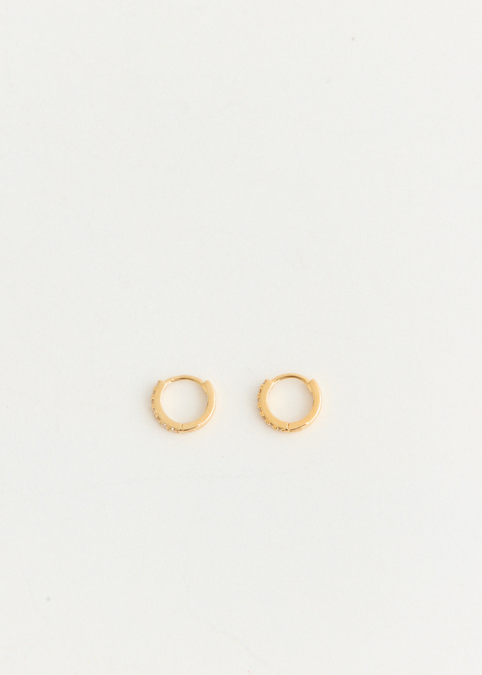 Simple Crystal Hoop Earrings