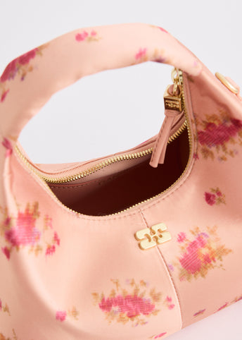 Satin Mini Hobo Bag