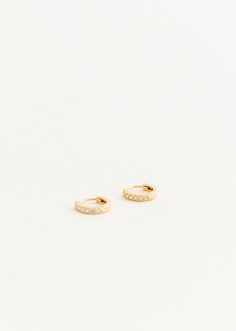 Simple Crystal Hoop Earrings