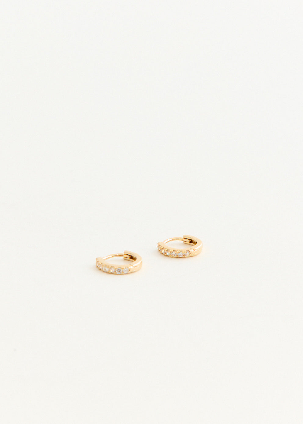 Simple Crystal Hoop Earrings