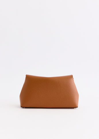 T-Lock Grained-Leather Clutch