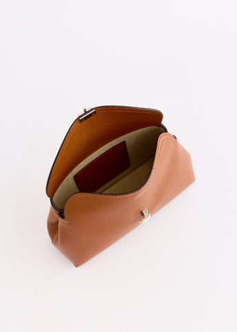 T-Lock Grained-Leather Clutch