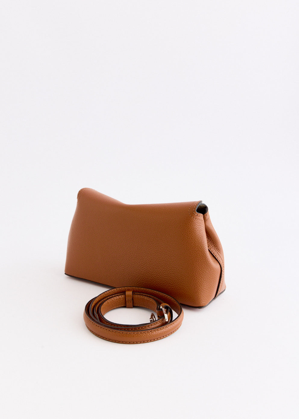 T-Lock Grained-Leather Clutch