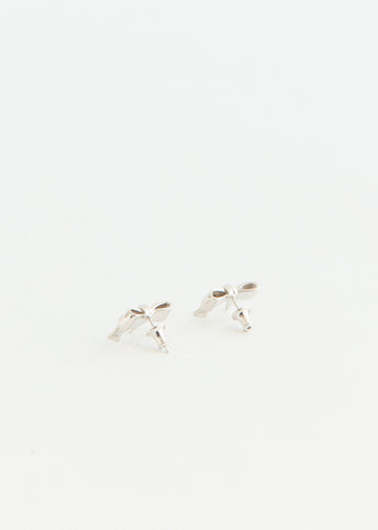 Ribbon Stud Earrings Medium