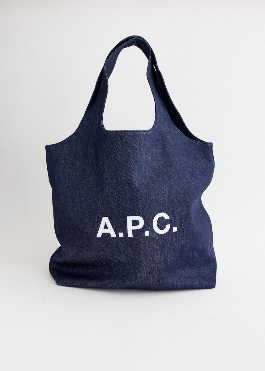 ★A.P.C.★ Small Ninon Tote Bag Indigo COCSXM61861IAI COCSXM A.P.C. Ninon Small Unisex Tote Bag Indigo COCSXM61861IAI