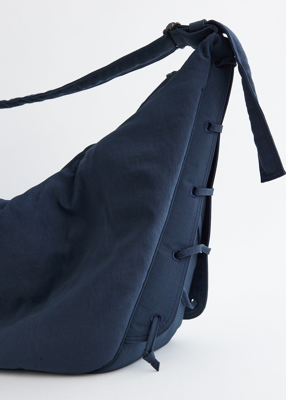 Brown Soft Game padded-nylon cross-body bag, Lemaire