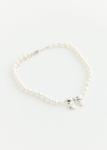 Ribbon Pearl Bead Necklace