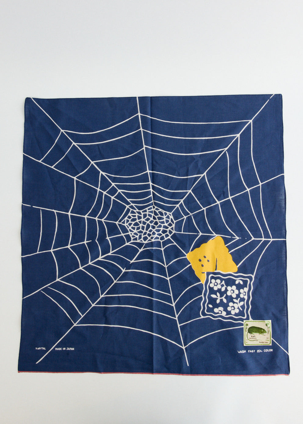 Fastcolor Selvedge Bandanna (SPIDER PECKISH RAINBOWY)