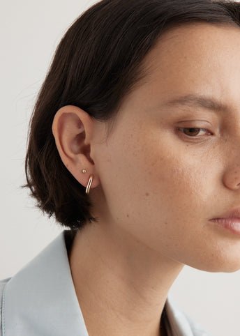 Gold Oval Hoop Earrings