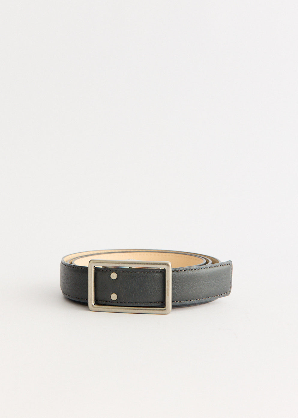 Holeless Leather Classic Narrow Belt