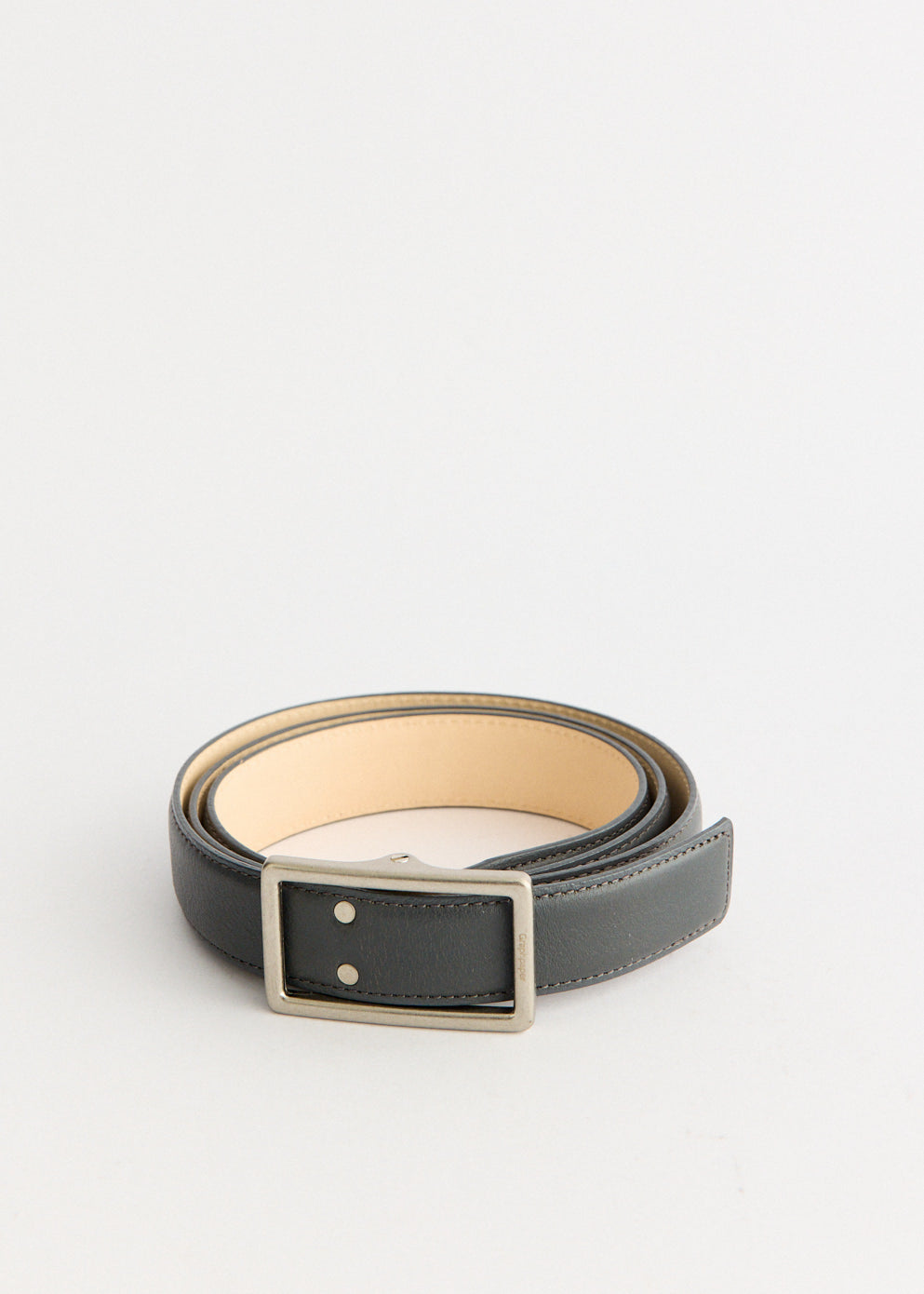 Holeless Leather Classic Narrow Belt