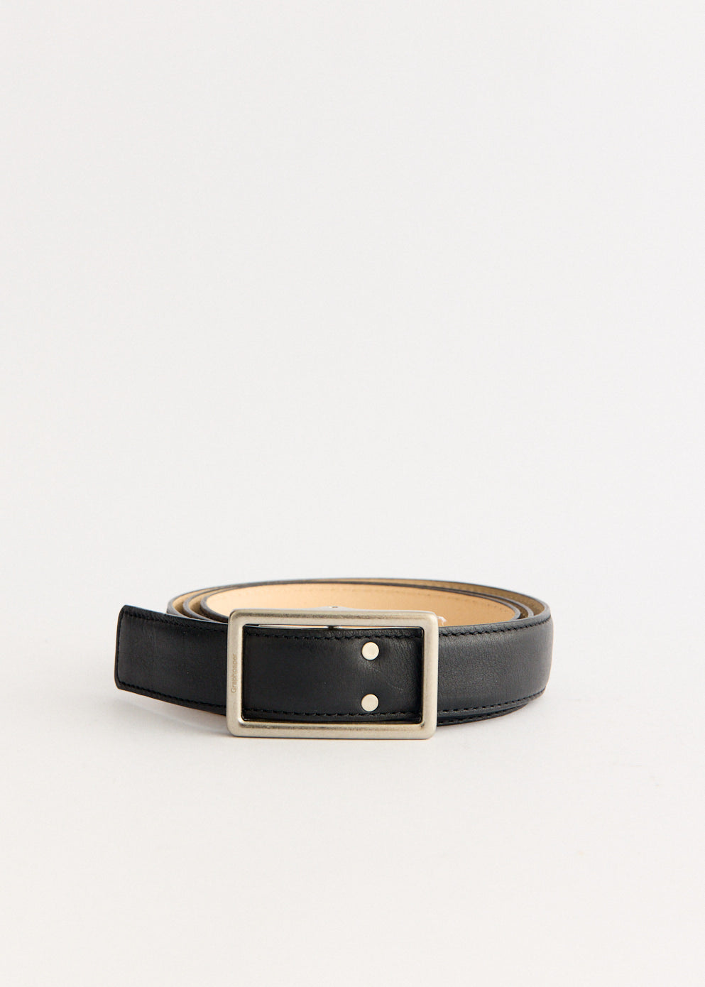Holeless Leather Classic Narrow Belt