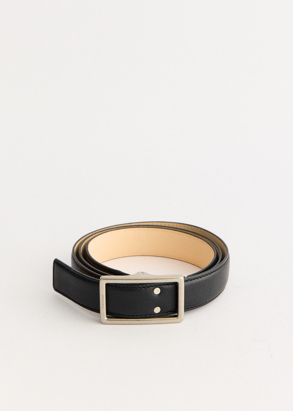 Holeless Leather Classic Narrow Belt