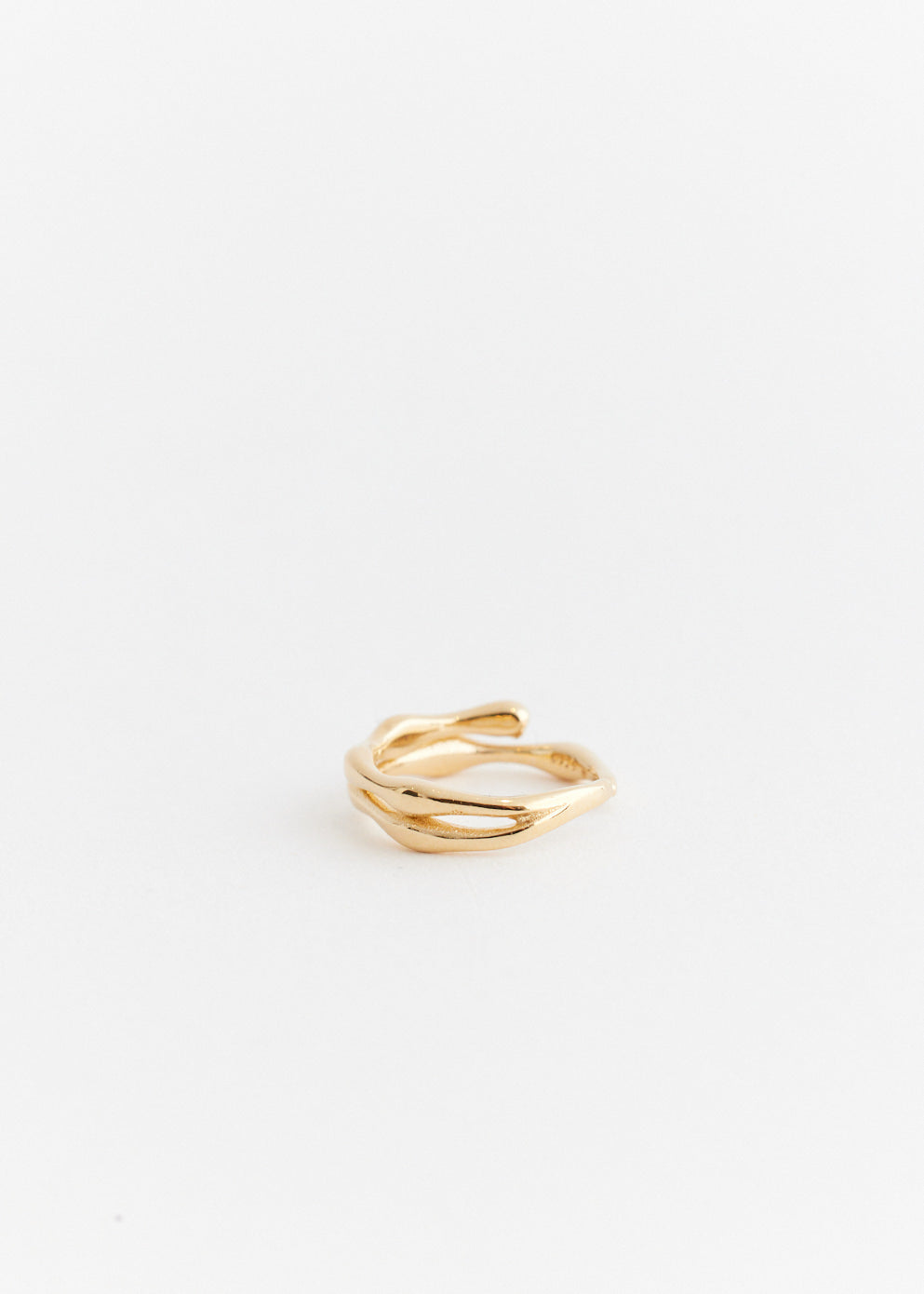 Organic Shape Double Band Ring