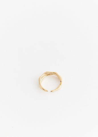 Organic Shape Double Band Ring