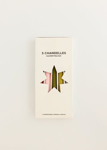 The Garden Set of 5 Chandelles - Tapered Candles