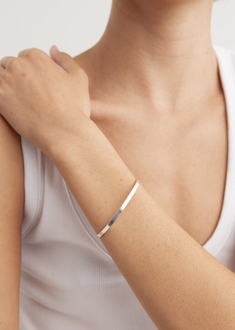 Silver Slim Bangle