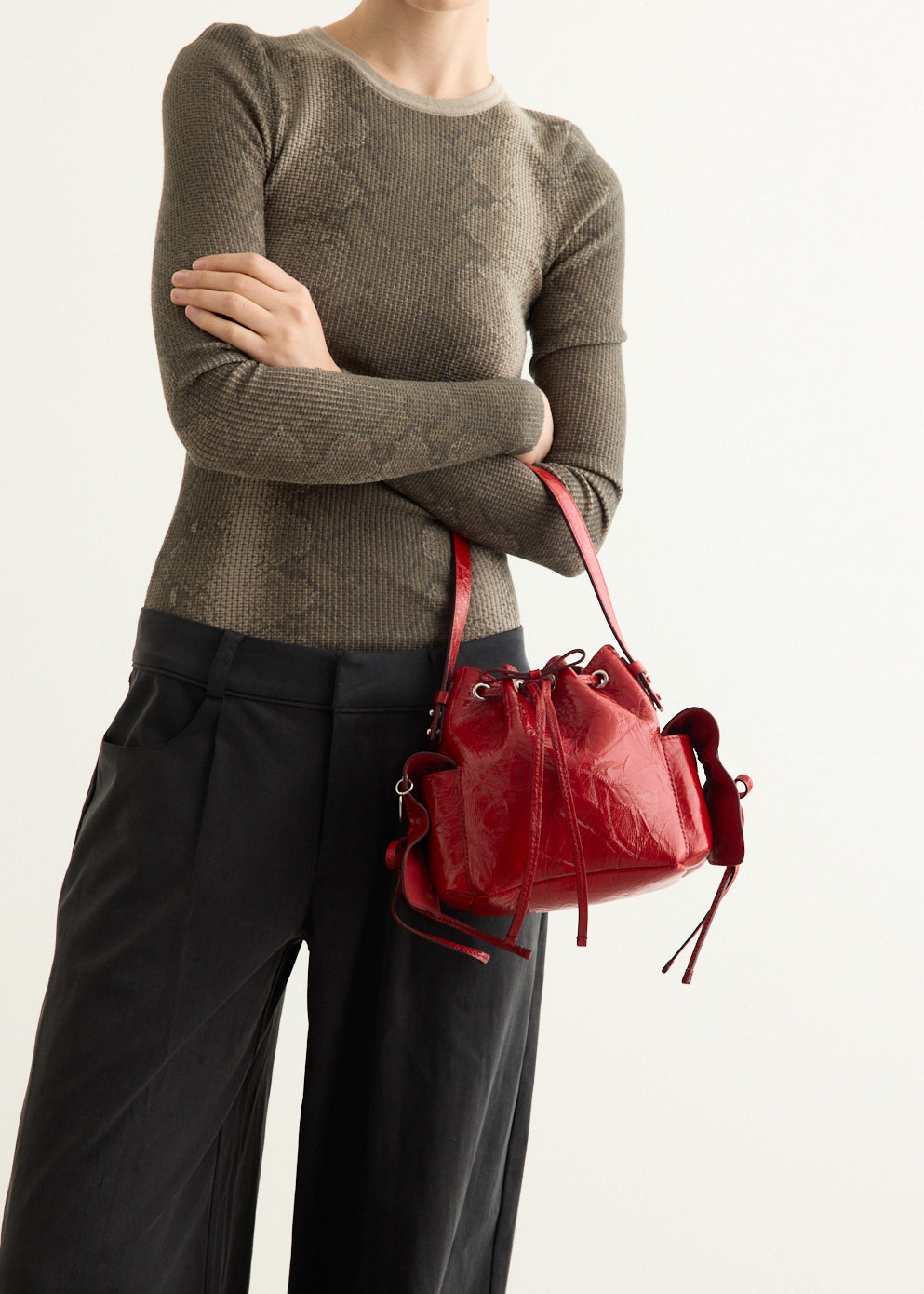 Multipocket Mini Bucket Bag