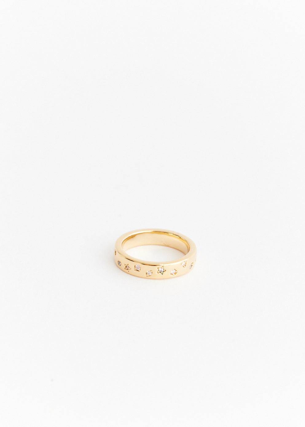 Crystal Studded Band Ring