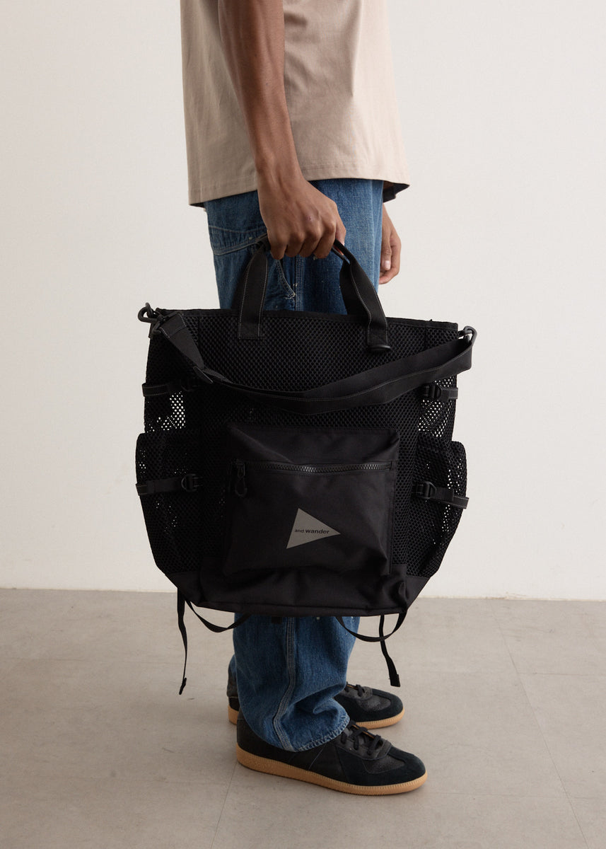 バッグ and wander 3D mesh 2way tote bag And-Wander-3D-Mesh-2way-Tote-