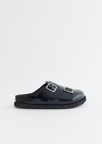 West Shiny Leather Regular Mules