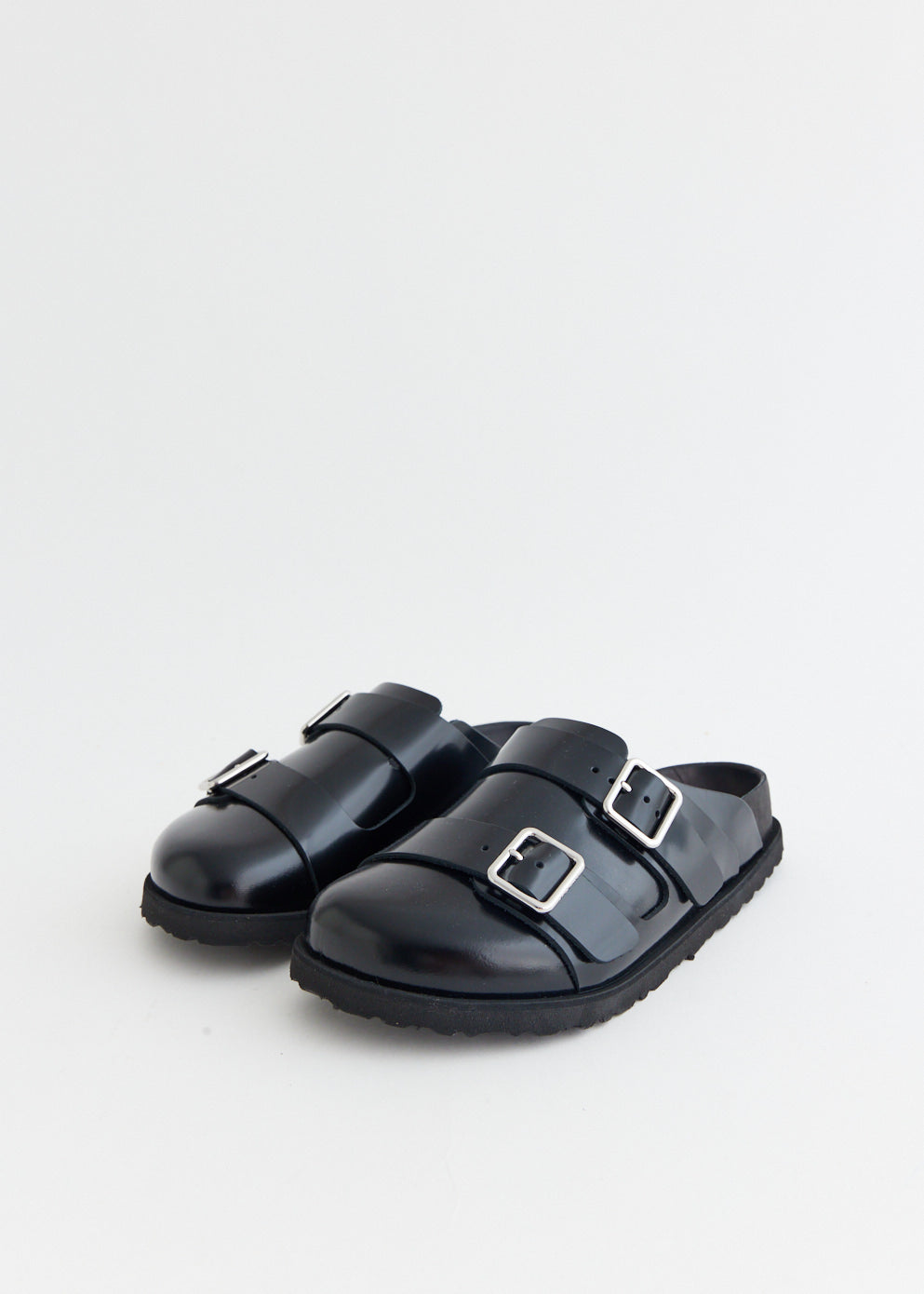 West Shiny Leather Regular Mules