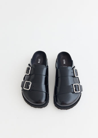 West Shiny Leather Regular Mules