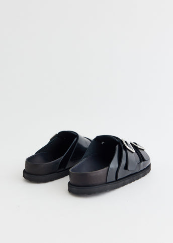 West Shiny Leather Regular Mules