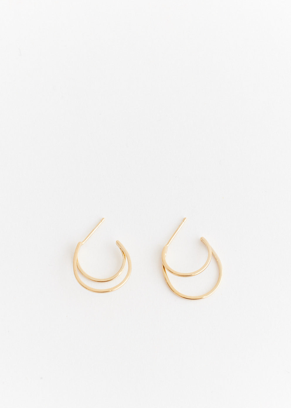Double Slim Hoop Earrings