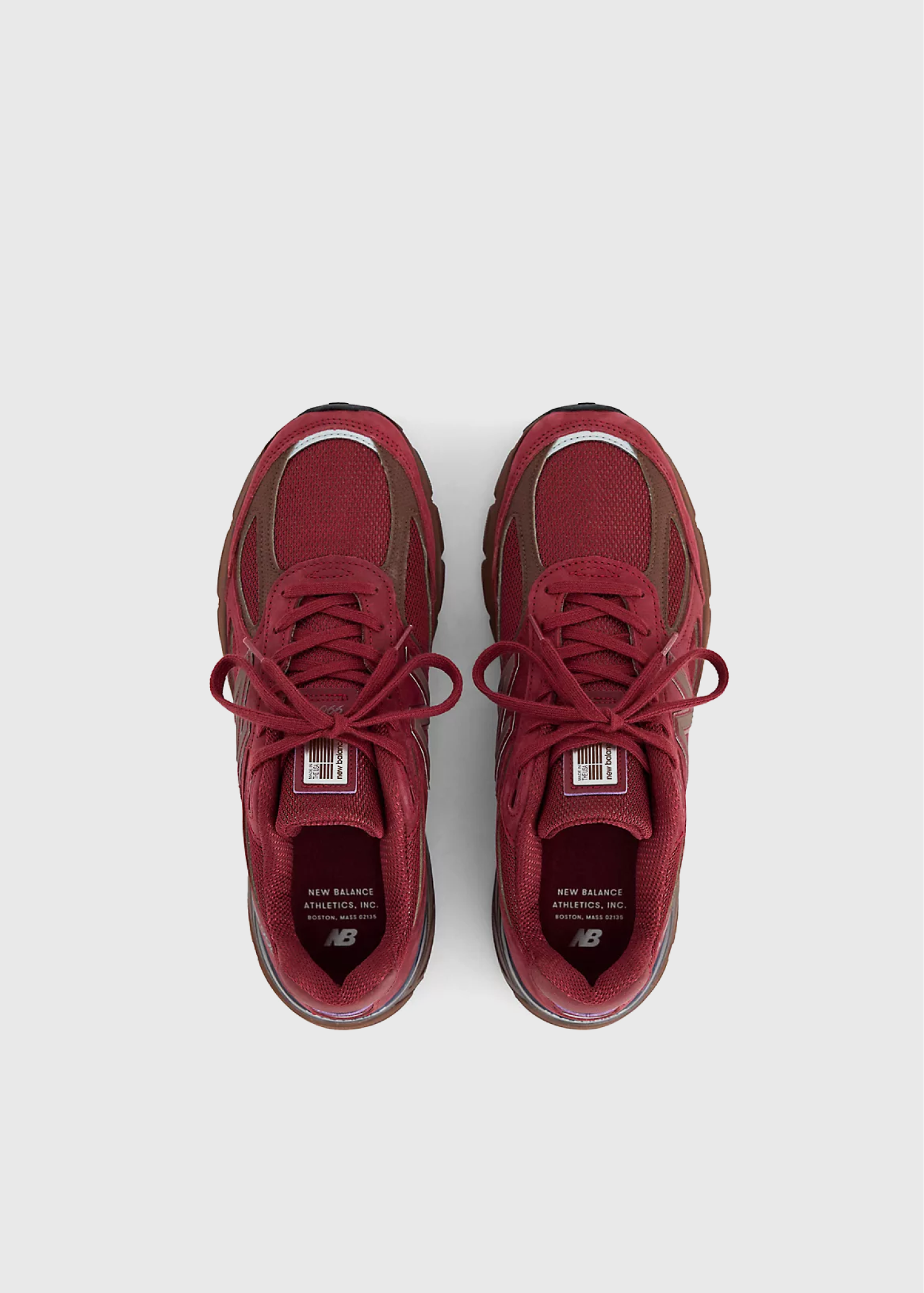 MADE in USA 990v4 'Monarch Burgundy' Sneakers