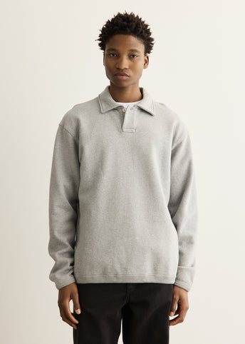 Hjartdal Brushed Diagonal Cotton Fleece Polo