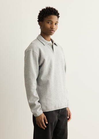 Hjartdal Brushed Diagonal Cotton Fleece Polo