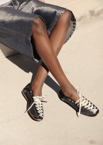 Lace Up Sporty Ballerinas