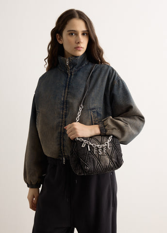 CHARM-D Shoulder S Denim Bag