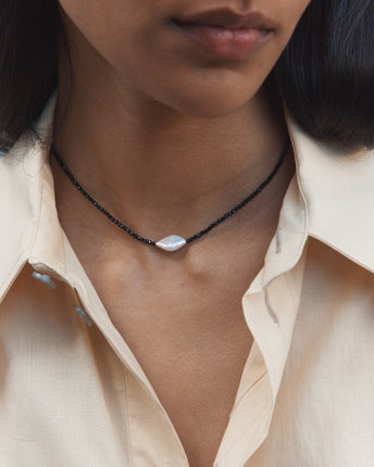 Obsidian Bead Necklace