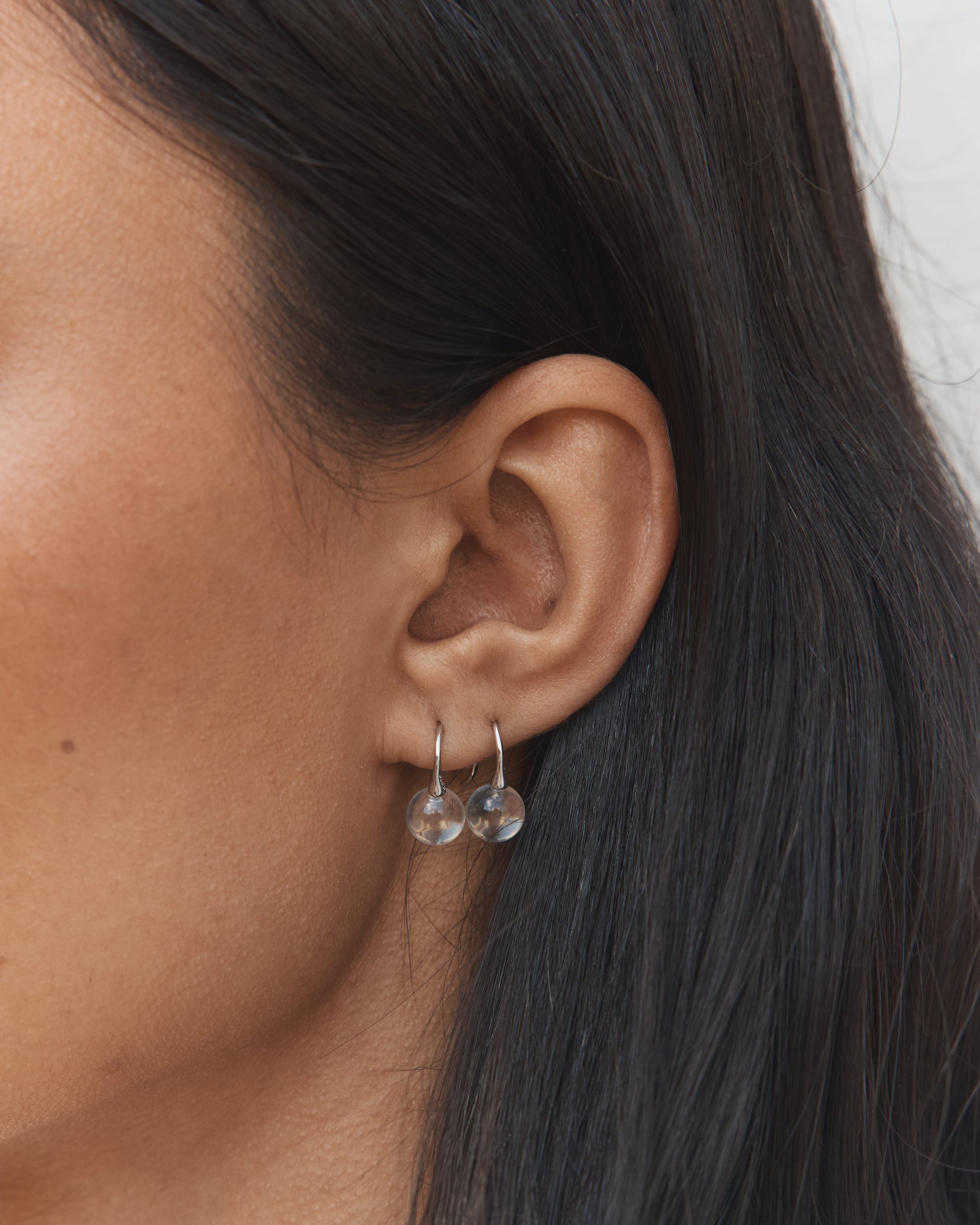 Clear Drop Earrings