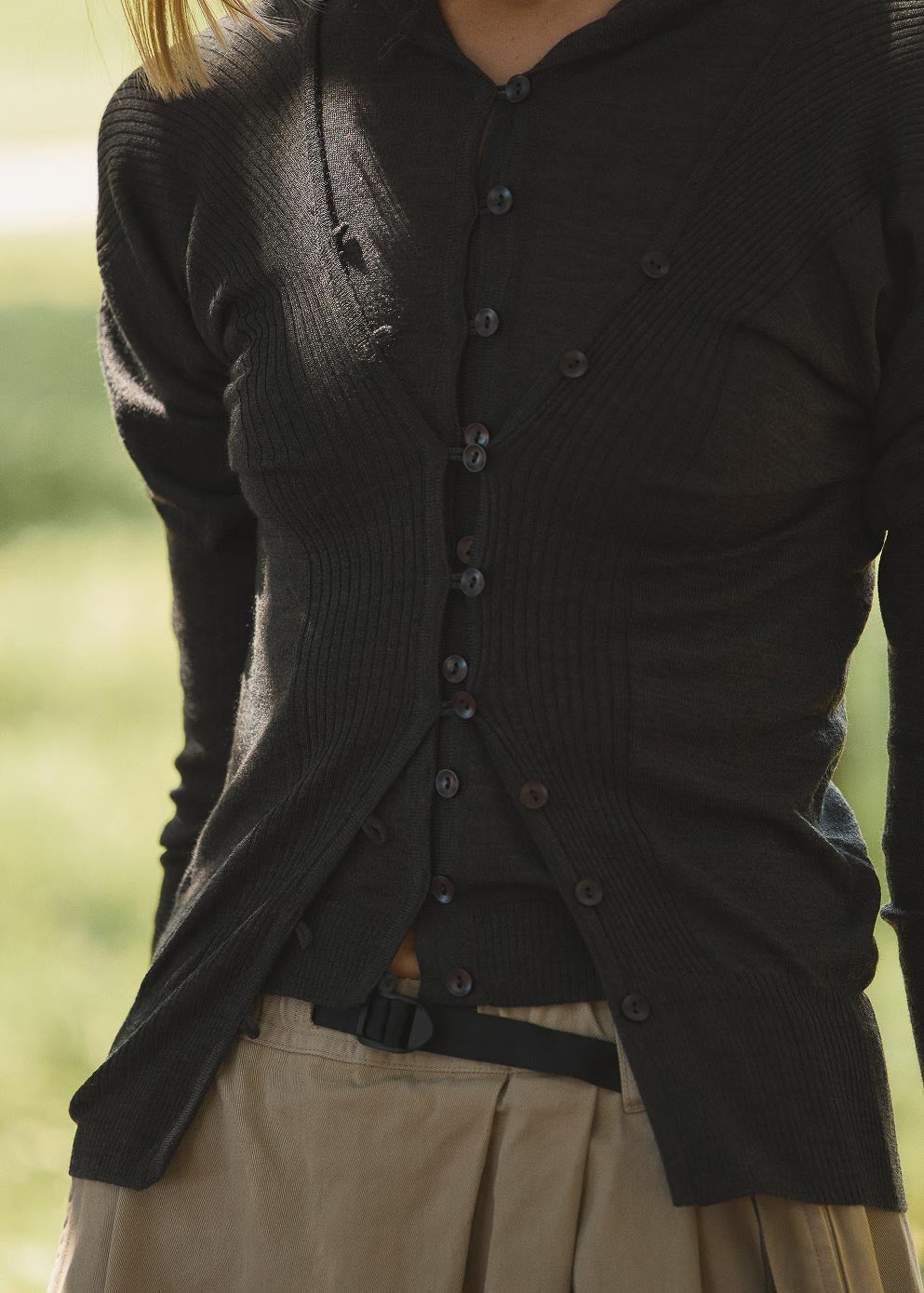 Layered Fitted Knit Cardigan