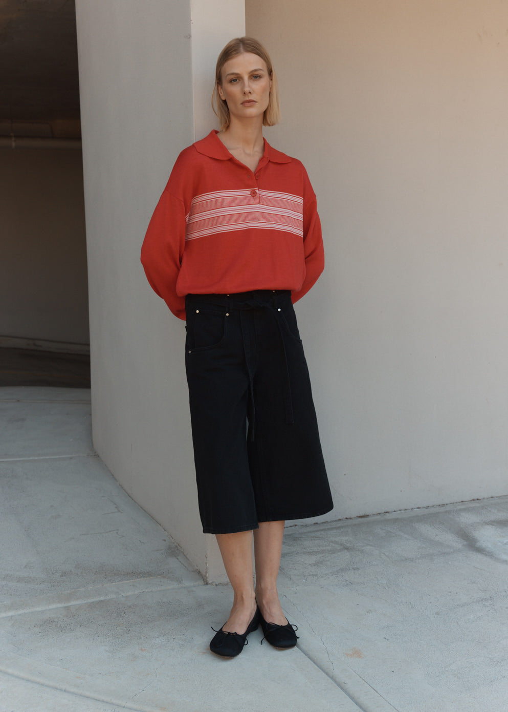 Incu Exclusive Multi Stripe Pique Knit Top