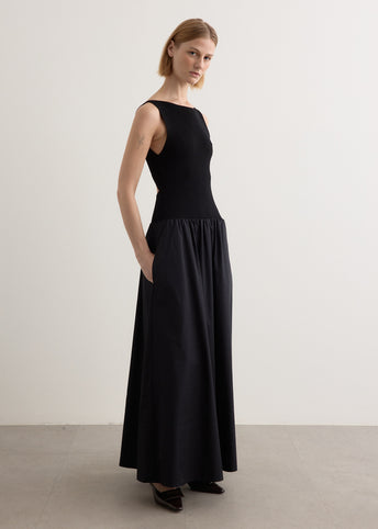 Bateau Cut Out Dress