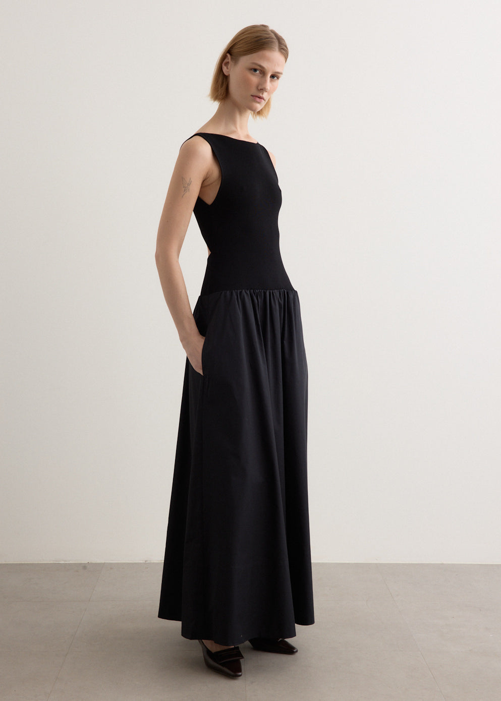 Bateau Cut Out Dress